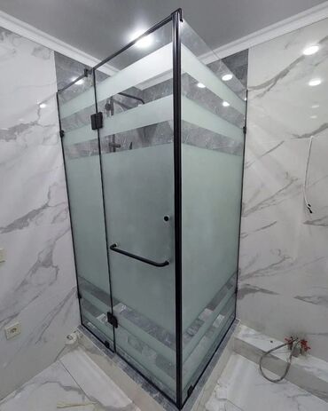 Duş kabinaları, arakəsmələr: Yeni Üstü açıq kabina, Künc üçün, Pulsuz çatdırılma — 24
