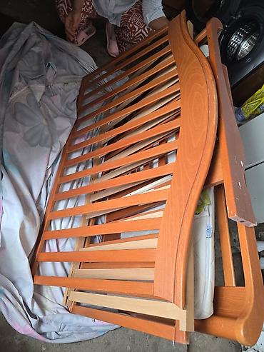 bunk bed: Детский комплект: стульчик для кормления + деревянная кроватка с — 4