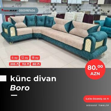 Divanlar: Künc divan, Yeni, Açılan, Bazalı, Parça, Şəhərdaxili pulsuz çatdırılma — 23