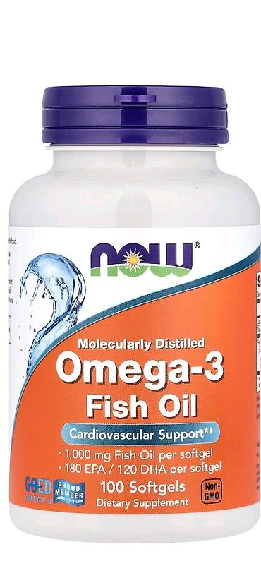 Витамины и БАДы: Məhsul: NOW Omega-3 Fish Oil – Molekulyar distillə olunmuş balıq yağı — 1