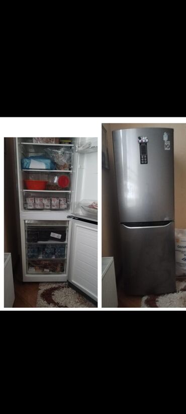 kredit soyuducu: Б/у Двухкамерный LG Холодильник цвет - Серый