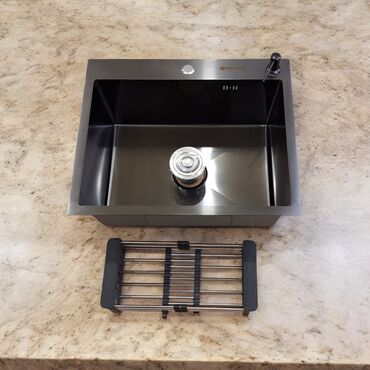 Mətbəx çanaqları: Yeni Kvadrat Mətbəx çanağı, Şkafsız, Paslanmaz polad, Pulsuz çatdırılma — 9