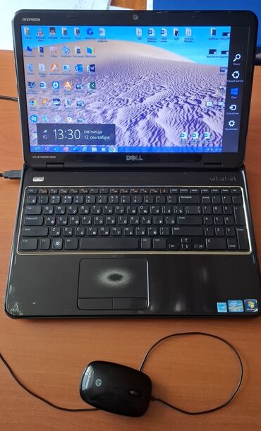 komputer işləri: Dell Inspiron noutbuk + simli HP siçan Xüsusiyyətlər və detallı