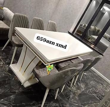 salon bas vanasi: Qonaq otağı üçün, Yeni, Dördbucaq masa, 6 stul — 1