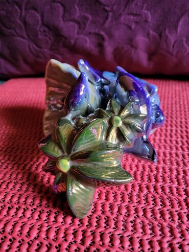 Ostali kućni dekor: Porcelanska nova figura za jaje cuvarkucu,delfini — 8