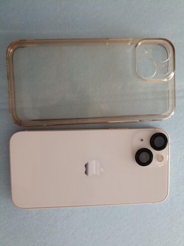 Apple iPhone: IPhone 13 mini, Б/у, 128 ГБ, White Titanium, Зарядное устройство, Защитное стекло, Чехол, 86 %