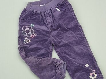 spodnie woskowane z wysokim stanem: Material trousers, 2-3 years, 98, condition - Good