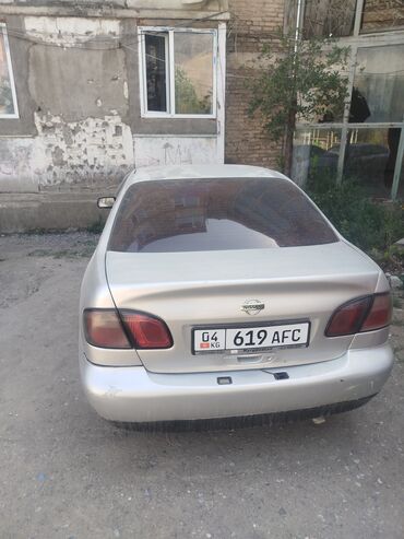 дом на колосах: Автомобиль Nissan Primera, модель P11, представлен в серебристом