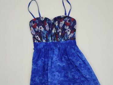 elegancka niebieska sukienki: Sukienka, S, stan - Bardzo dobry
