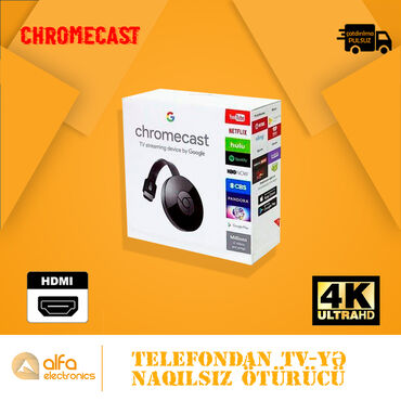 Klaviaturalar: Chromecast vasitəsi ilə siz telefonunuzdakı görüntünü heç bir naqil