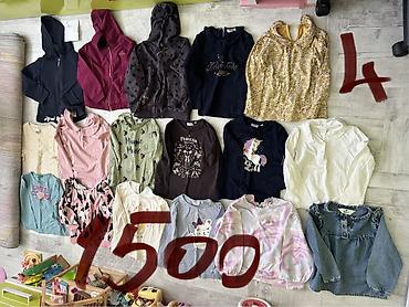 termo farmerice: Paket garderobe za devojcicu velicina 4,ocuvano Zara,Beba — 1