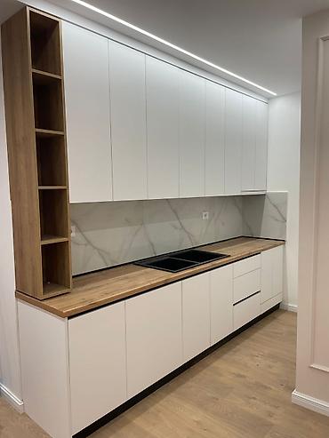 Кухонные гарнитуры: Кухонный гарнитур, Новый, цвет - Серый, ДСП, Бесплатная доставка — 39