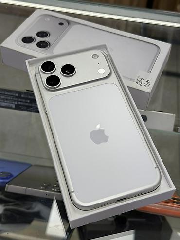 IPhone 17 Pro Max, Б/у, 256 ГБ, Белый, Защитное стекло, Чехол, Коробка, 92 %