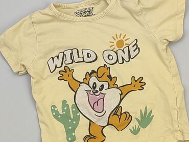 żółta koszulka chłopięca: T-shirt, Fox&Bunny, 1.5-2 years, 86-92 cm, condition - Satisfying