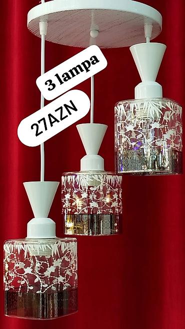 lüstura: Çılçıraq, 3 lampa, Şüşə — 2