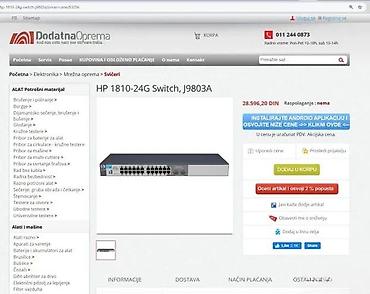 Modemi, ruteri i mrežni uređaji: HP 1810-24G v2 Switch (J9803A) – gigabitni, rack-mount upravljivi svič — 3