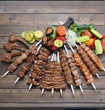 sumaq: Kabab xidməti – manqalda müxtəlif növ kabablar və qarnirlər — 2