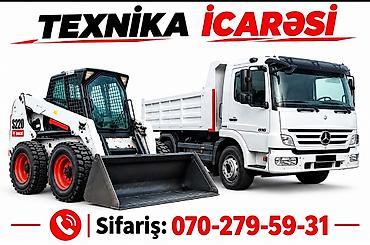 Xidmət: Texnika icarəsi Təklif olunan texnika: - Bobcat S220 mini