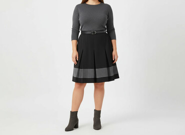 spódnice plisowane plus size: Women`s skirt, size 4XL