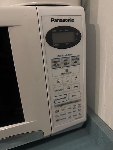 panasonic mikrodalgali soba: Panasonic mikrodalğalı soba - Ön paneldə LCD ekran və idarəetmə — 2