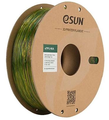 Ofis avadanlığı: ESUN eTPU-95A 1.75mm Filament – Göyqurşağı rəngi, 1 kq TPU materialı — 1