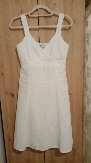 waikiki bela haljina: Bela haljina, lan, pamuk, 36 vel