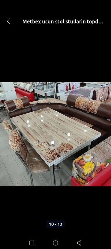 Masa və oturacaq dəstləri: Mətbəx üçün, Yeni, Açılan, Dördbucaq masa, 4 stul — 8