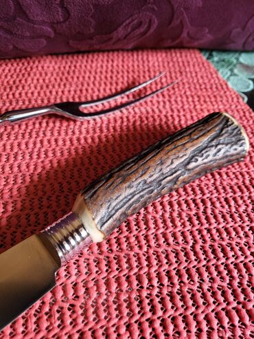 Noževi: Set nov za secenje mesa rosfraj italijanski 70te. Set za secenje — 8