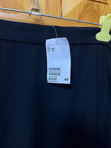 Юбки: Юбка, Модель юбки: Прямая, Миди, Джинс, Высокая талия — 9