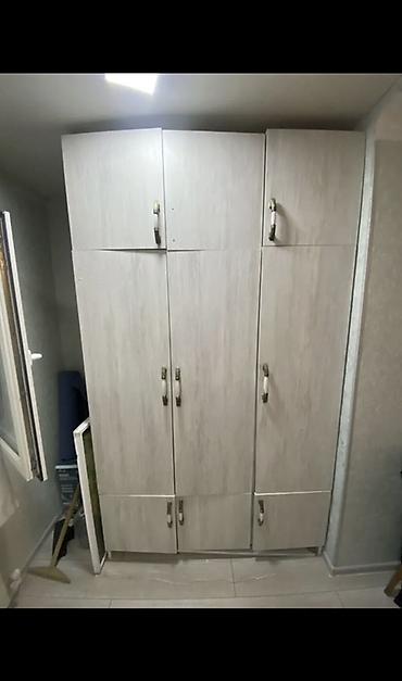 İşlənmiş, 6 qapı, Boz, Taxta, Açılan, Düz dolab
