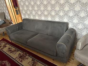 klassik divan: Диван, Б/у, Раскладной, С подъемным механизмом, Велюровая ткань, Нет доставки — 4