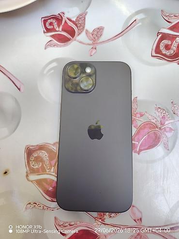 2.el apple telefon: IPhone 15, 128 GB, Qara — 1