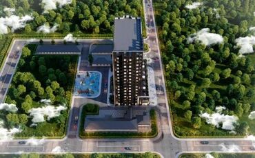 арендовать квартиру для офиса: 1 бөлмө, 51 кв. м, Элитка, 8 кабат, ПСО (өзү оңдоп түзөтүп бүтүү үчүн)
