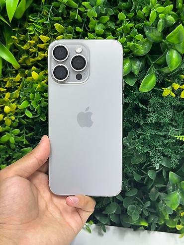 Apple iPhone: IPhone 15 Pro Max, Б/у, 256 ГБ, Natural Titanium, Кабель, Зарядное устройство, Защитное стекло, 100 % — 2