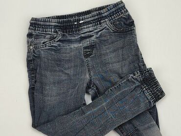 spodnie czarny jeans: Spodnie jeansowe, 10 lat, 134/140, stan - Dobry