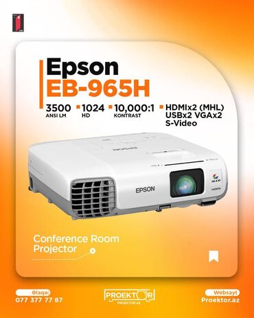 купить проэктор: İşlənmiş Portativ Proyektor Epson, Ödənişli çatdırılma