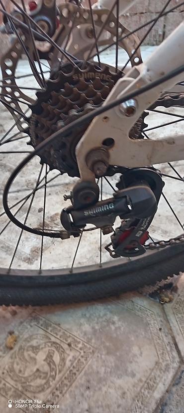 velosiped 28 type 1: Velosiped – dağ/şəhər tipli, ağ rəng. - Təkərlər: 28" ölçü, dişli — 2