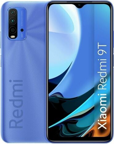 Xiaomi: Xiaomi Redmi 9T, 64 GB, rəng - Mavi, 
 Barmaq izi, İki sim kartlı, Face ID