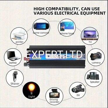 İnverterlər: Yeni Inverter, 100-300 Vt, 12 - 220 volt, Ünvandan götürmə, Ödənişli çatdırılma — 20