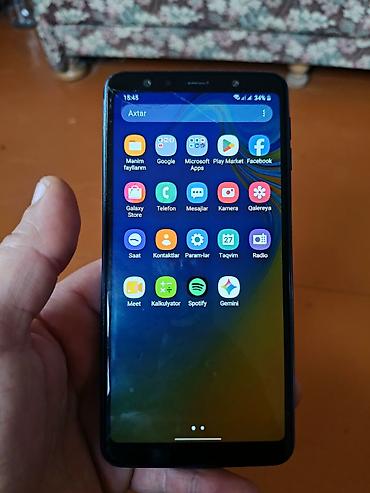 Elektronika: Samsung Galaxy A7, 128 GB, rəng - Göy, Barmaq izi — 2