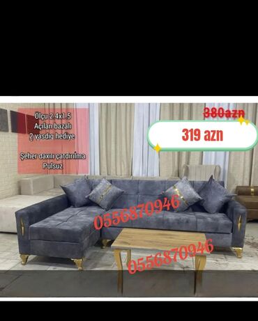 Divanlar: Künc divan, Yeni, Açılan, Bazalı, Parça, Şəhərdaxili pulsuz çatdırılma — 15