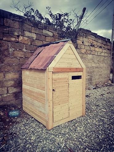 goyercin dami: Taxta it evi / həyət üçün taxta daxma - Material: tam ağac — 1