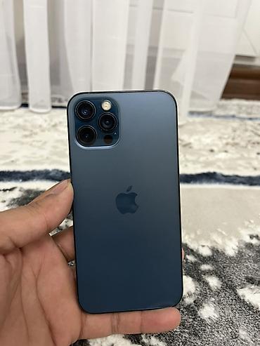 IPhone 12 Pro, Б/у, 256 ГБ, Pacific Blue, Защитное стекло, 70 %