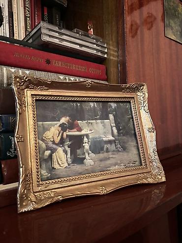 adsız tablo: Qızılı çərçivəli dekorativ tablo dəsti - Dəst 3 ədəd klassik üslublu — 2