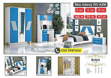 Uşaq mebeli: Oğlan və qız üçün, Yeni, Təknəfərlik çarpayı, Komod, Tumba, Yazı masası — 2