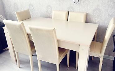 Digər mebel: L🅰/ masa dəsti 6 oturacaqla 270azn Oturacaqlar dəridir, heç bir — 1