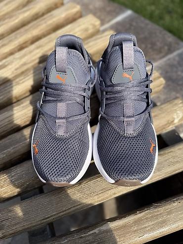 Женская обувь: Кроссовки Puma Softride (серо-оранжевые) - Лёгкий дышащий верх из — 3