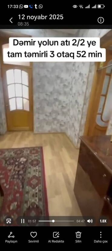 Köhnə tikili: Gəncə, 3 otaqlı, Köhnə tikili, 80 kv. m — 7