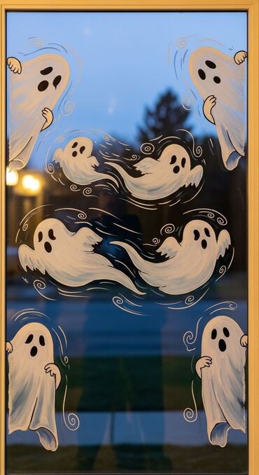 Bayram bəzəkləri: Məhsul/xidmət: Yeni il mövzusunda pəncərə rəsmləri - Dizaynlar: Şam — 11