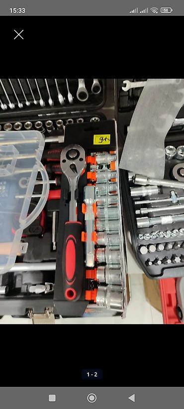 disk 17 lik: 12 hissəli qollu başlıq açar dəsti – NEW TOOLS Tərkibi (1/2" dr.): - — 1